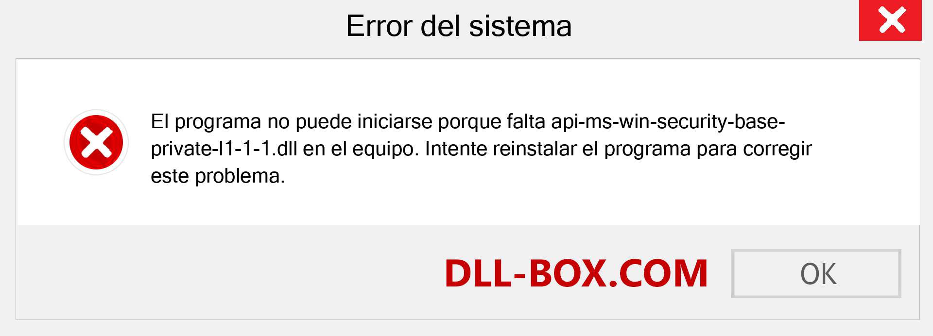 ¿Falta el archivo api-ms-win-security-base-private-l1-1-1.dll ?. Descargar para Windows 7, 8, 10 - Corregir api-ms-win-security-base-private-l1-1-1 dll Missing Error en Windows, fotos, imágenes